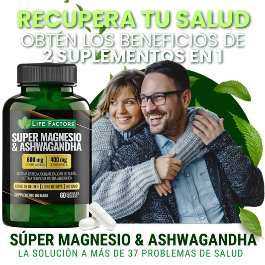 Suplemento Magnesio + Ashwagandha 600Mg